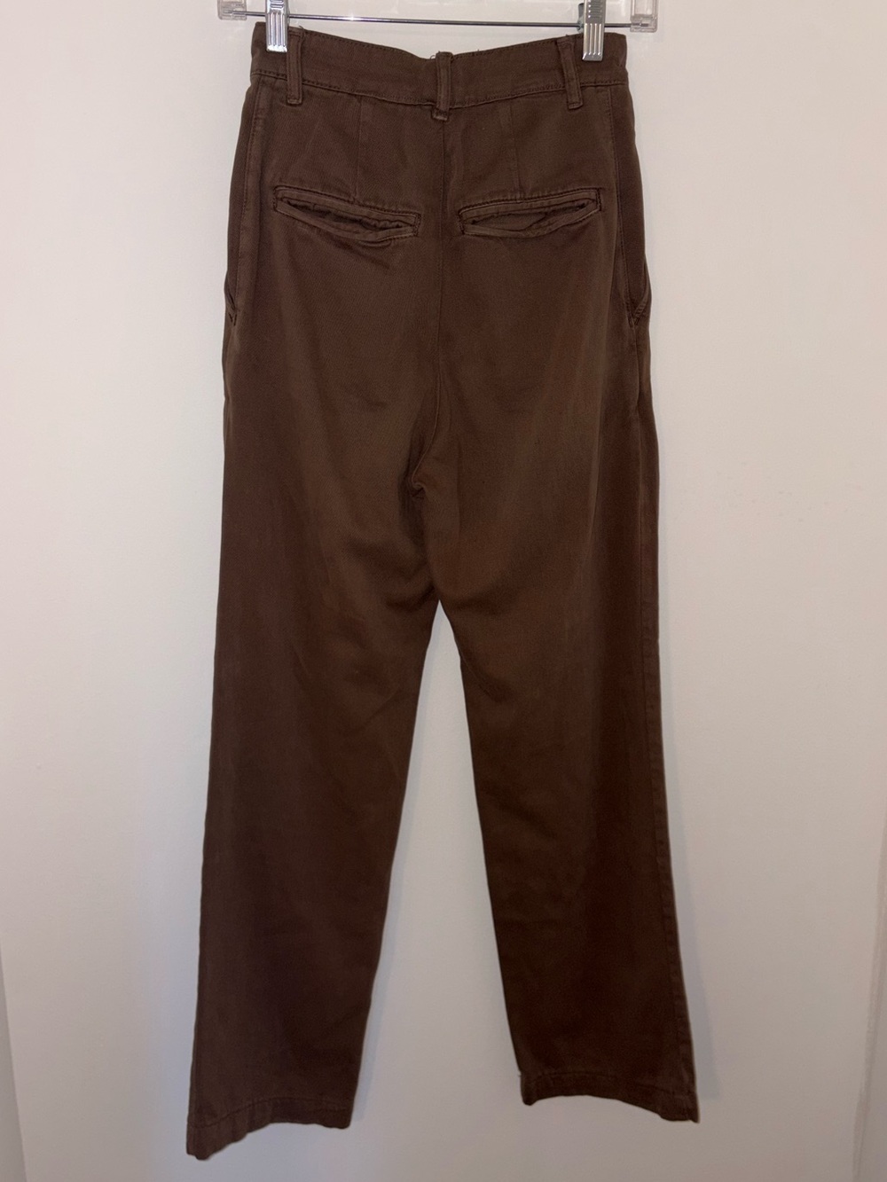 Reformation Montauk High Rise Twill Pants Shiitake Wash Size 24 - Picture 3 of 4